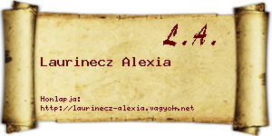 Laurinecz Alexia névjegykártya